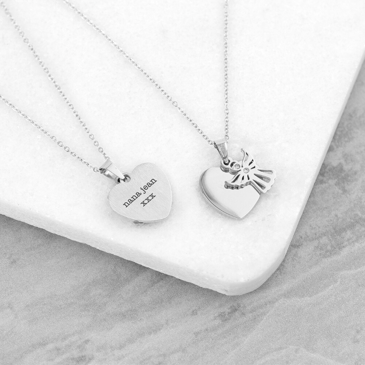 SILVER GUARDIAN ANGEL NECKLACE