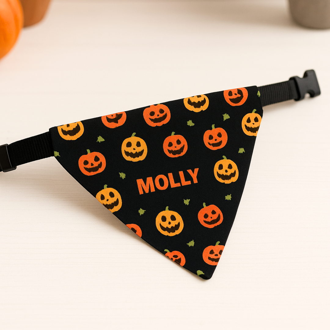 PUMPKIN DOG BANDANA
