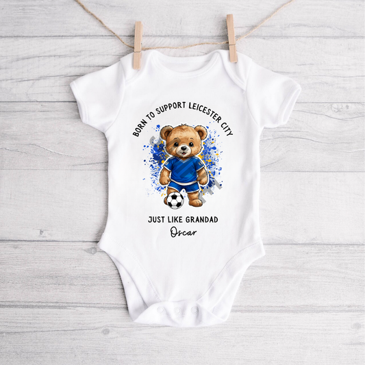 BORN TO SUPPORT LEICESTER CITY BABY VEST