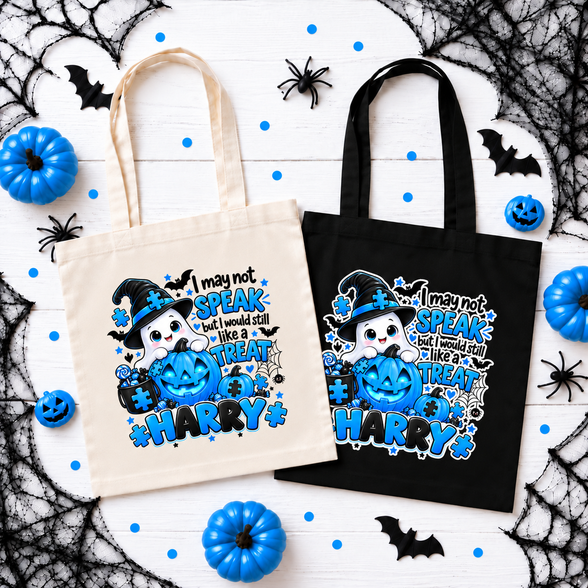 BLUE AUTISM TOTE BAGS