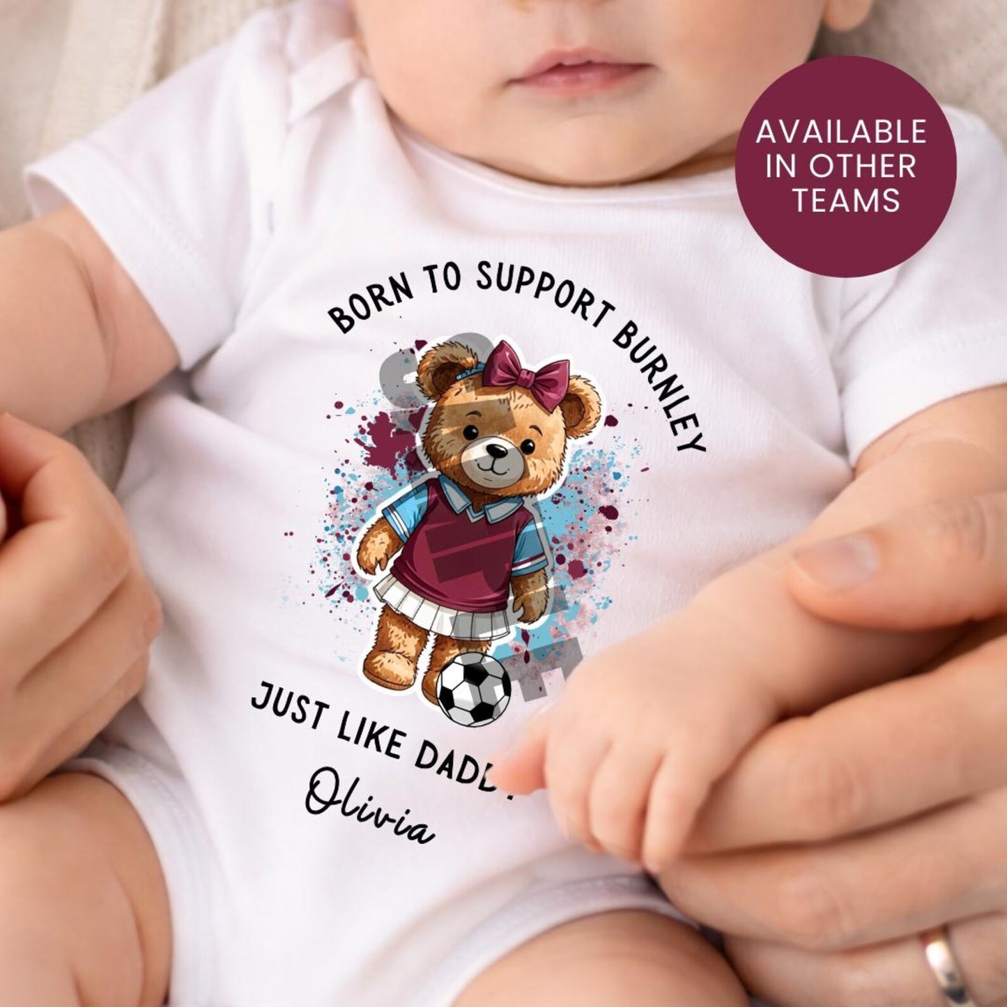 BORN TO SUPPORT BURNLEY BABY SET