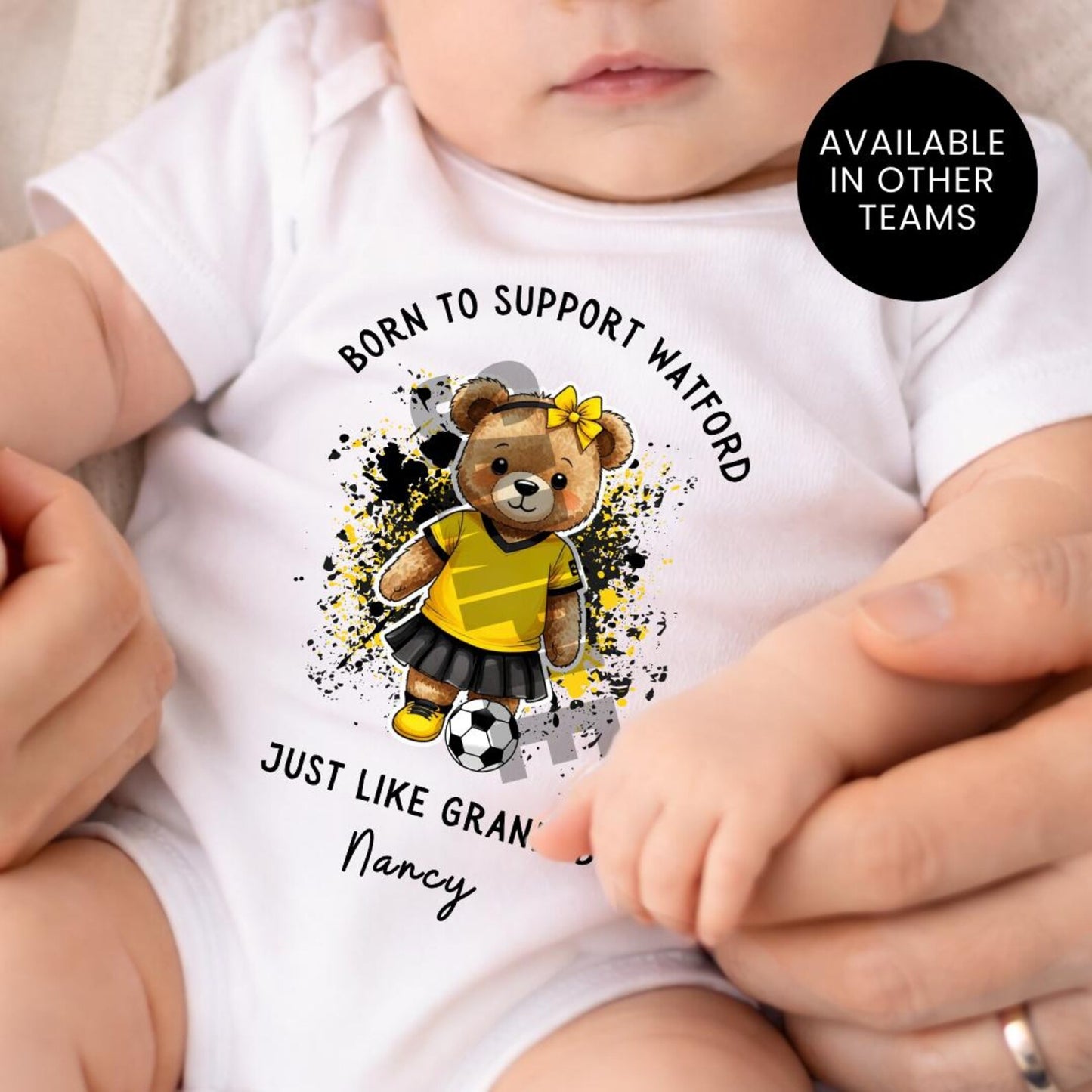 BORN TO SUPPORT WATFORD BABY SET