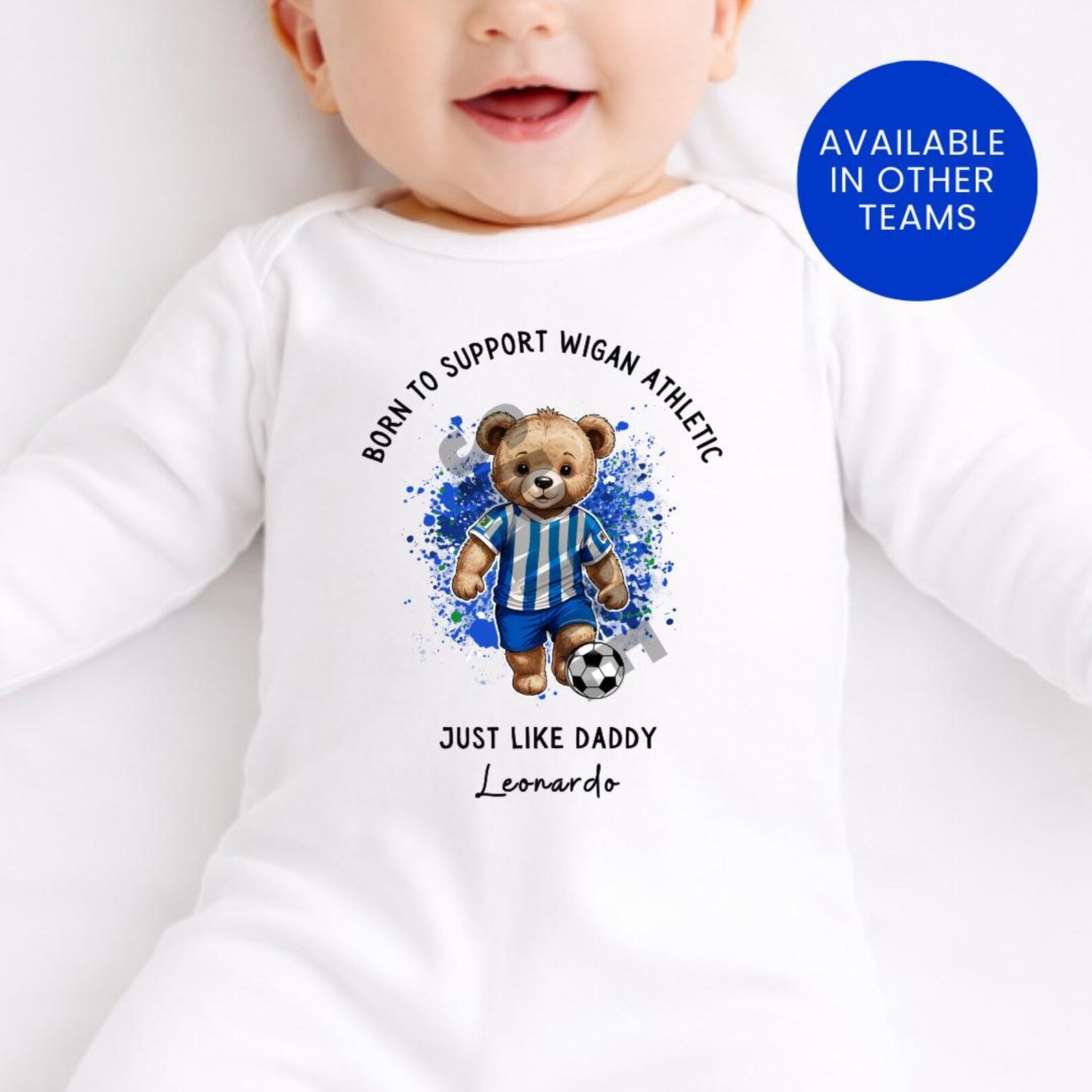 BORN TO SUPPORT WIGAN BABY SET