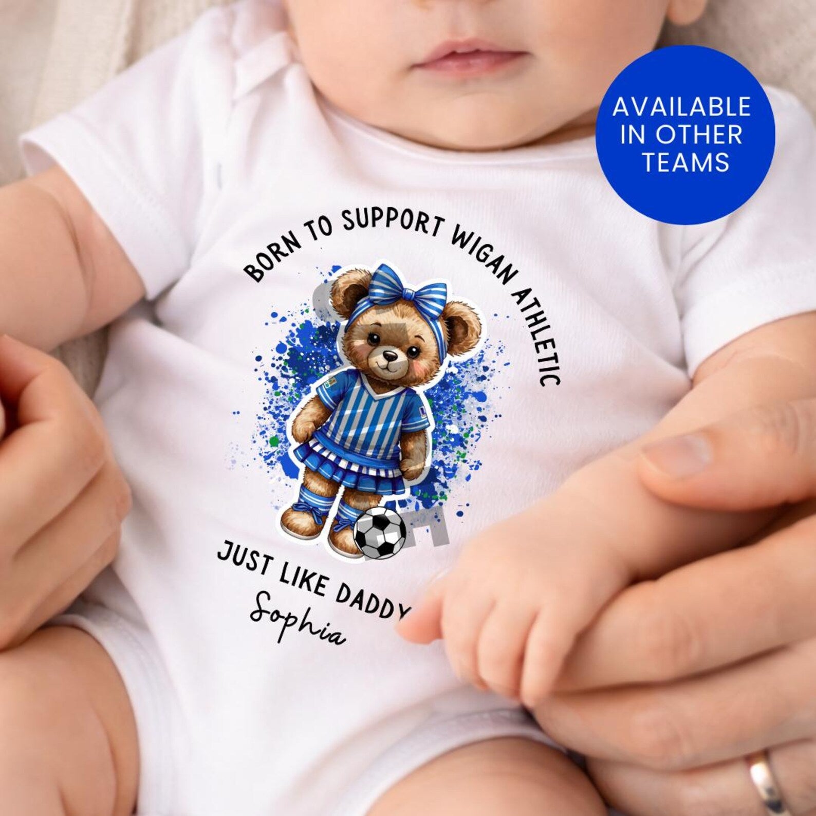 BORN TO SUPPORT WIGAN BABY SET