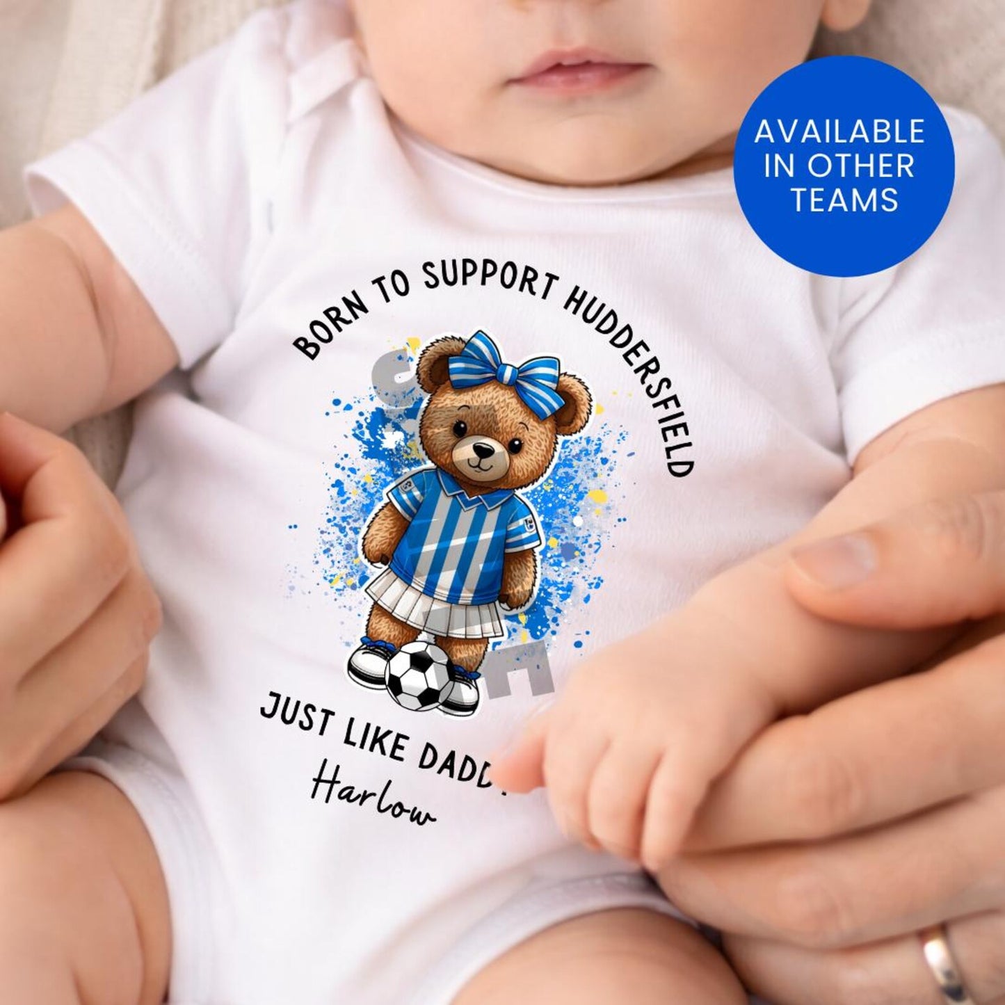BORN TO SUPPORT HUDDERSFIELD BABY SET