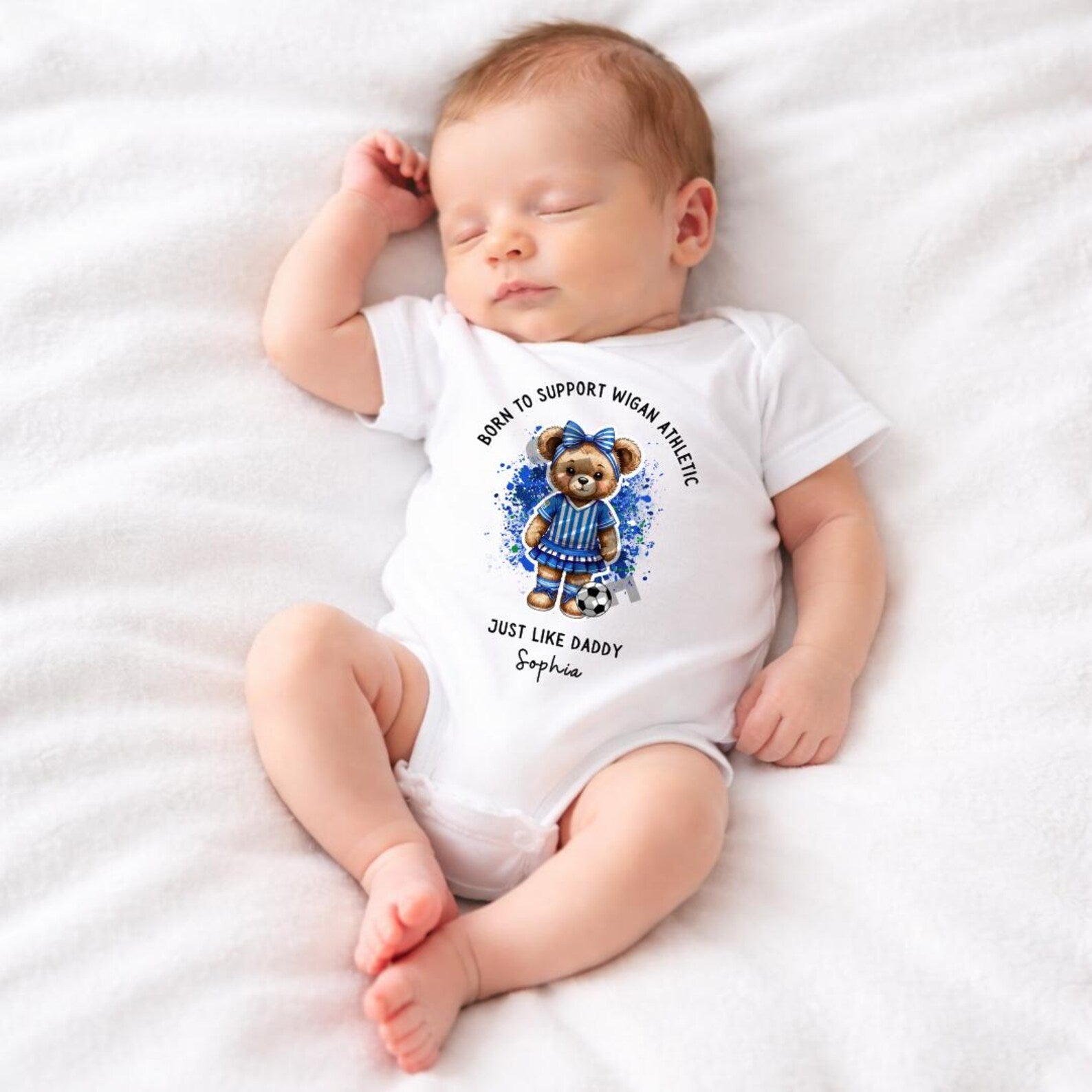 BORN TO SUPPORT WIGAN BABY SET
