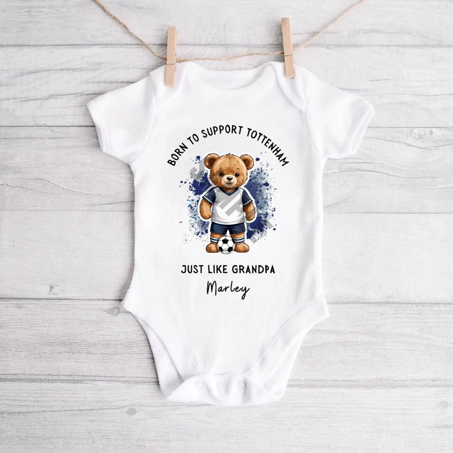 BORN TO SUPPORT TOTTENHAM BABY VEST