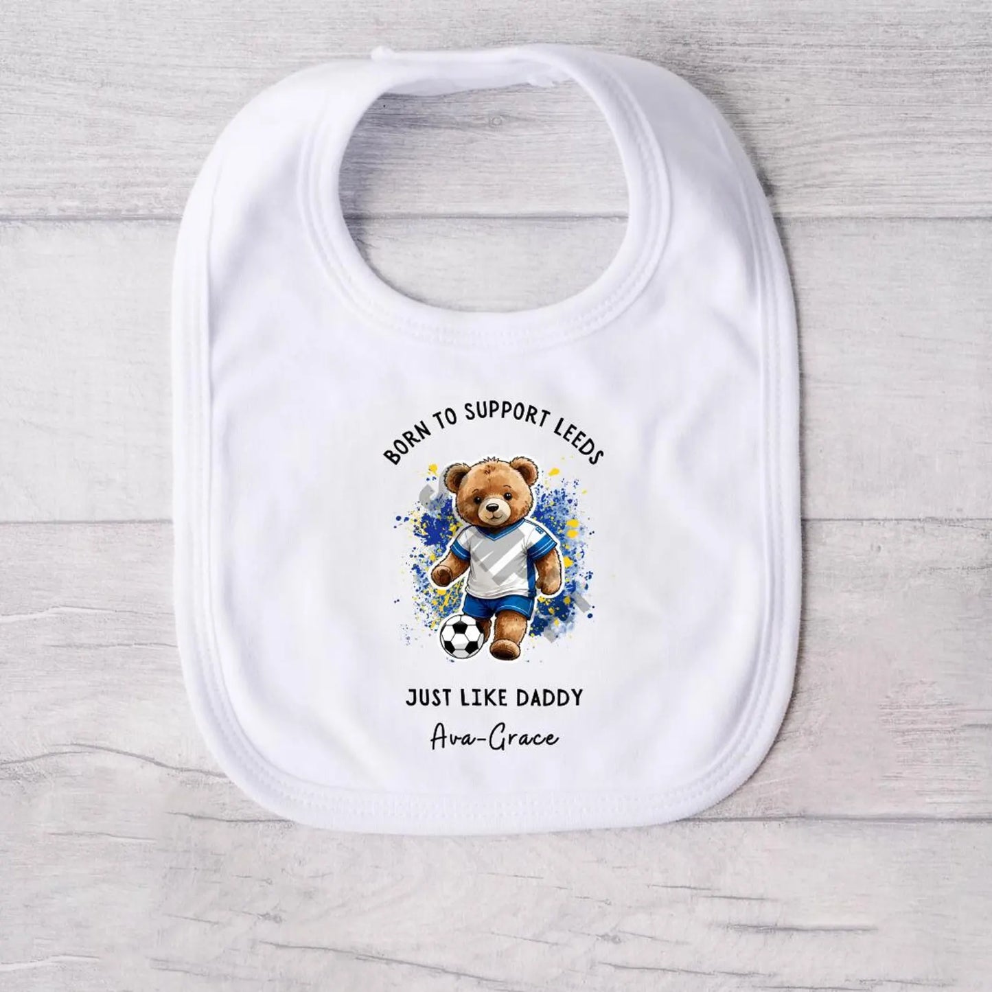 BORN TO SUPPORT LEEDS BABY SET