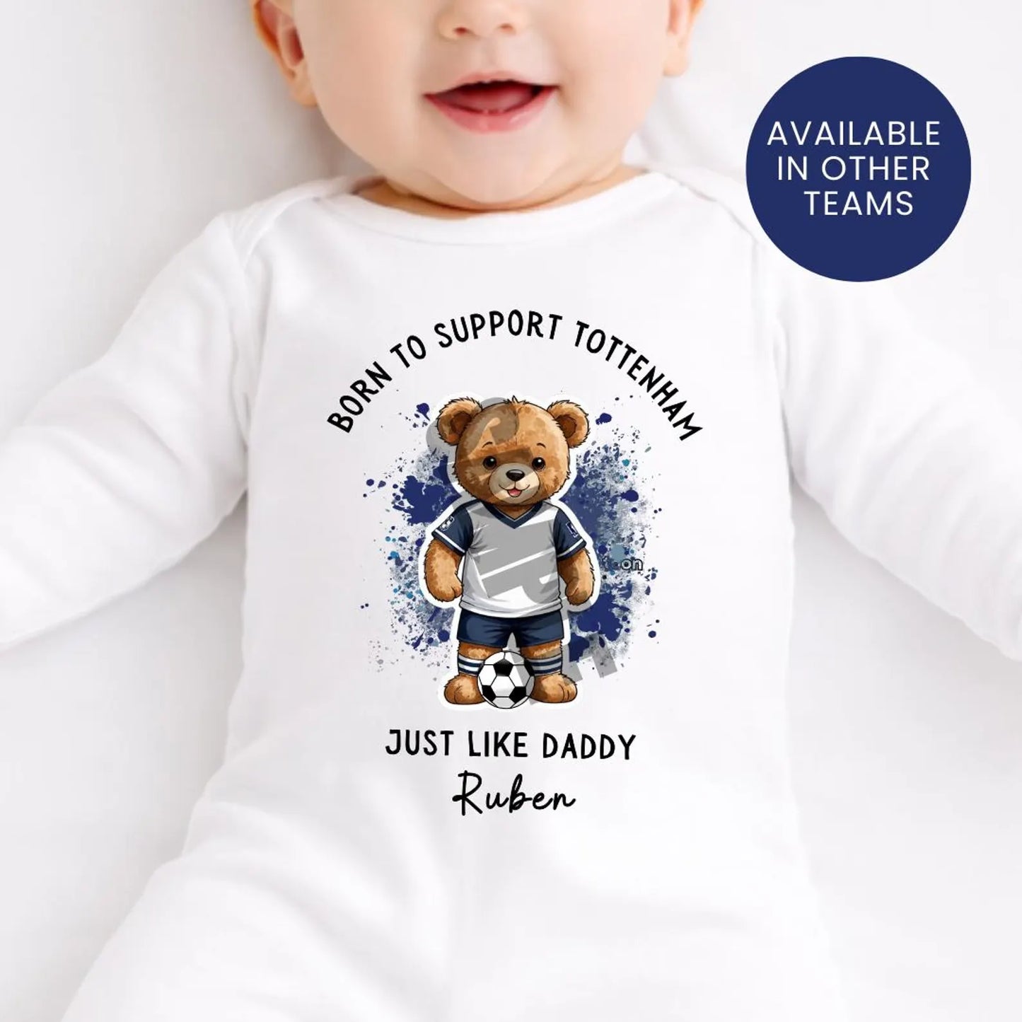 BORN TO SUPPORT TOTTENHAM BABY SET