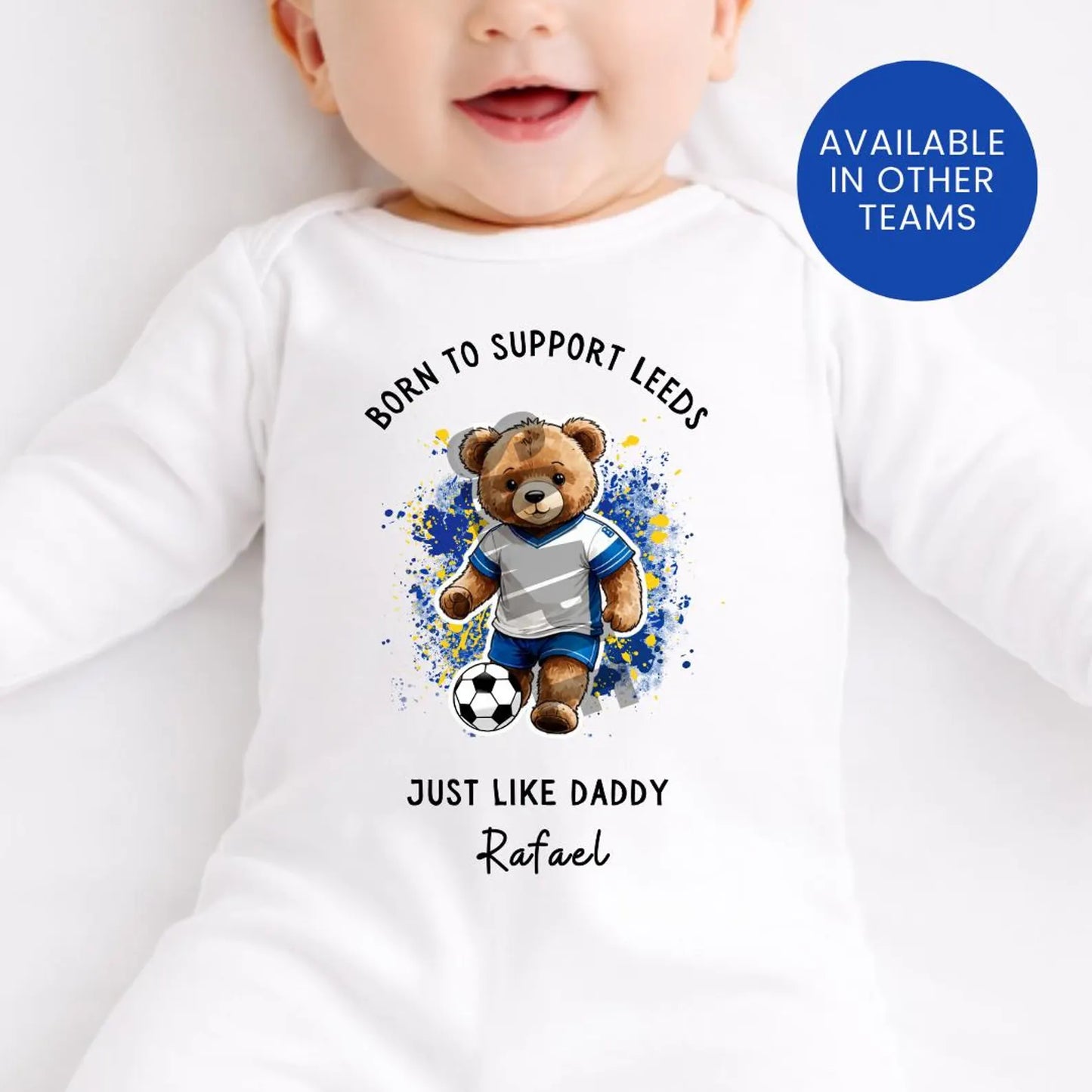 BORN TO SUPPORT LEEDS BABY SET