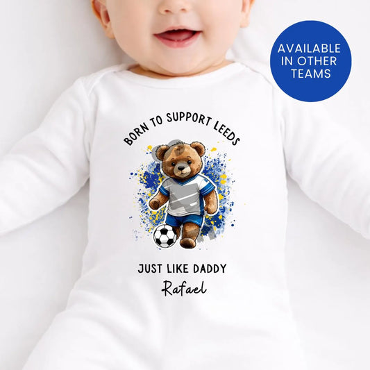 BORN TO SUPPORT LEEDS BABY SET