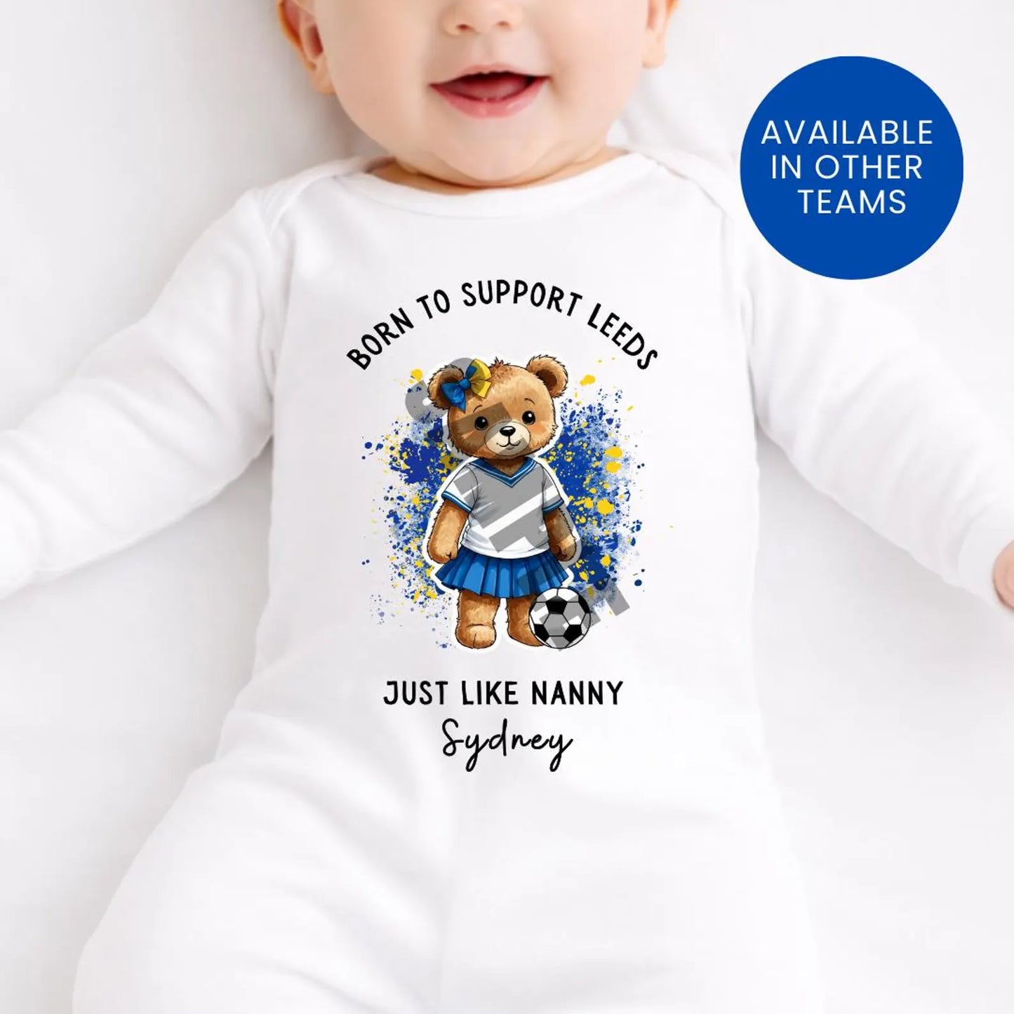 BORN TO SUPPORT LEEDS BABY SET