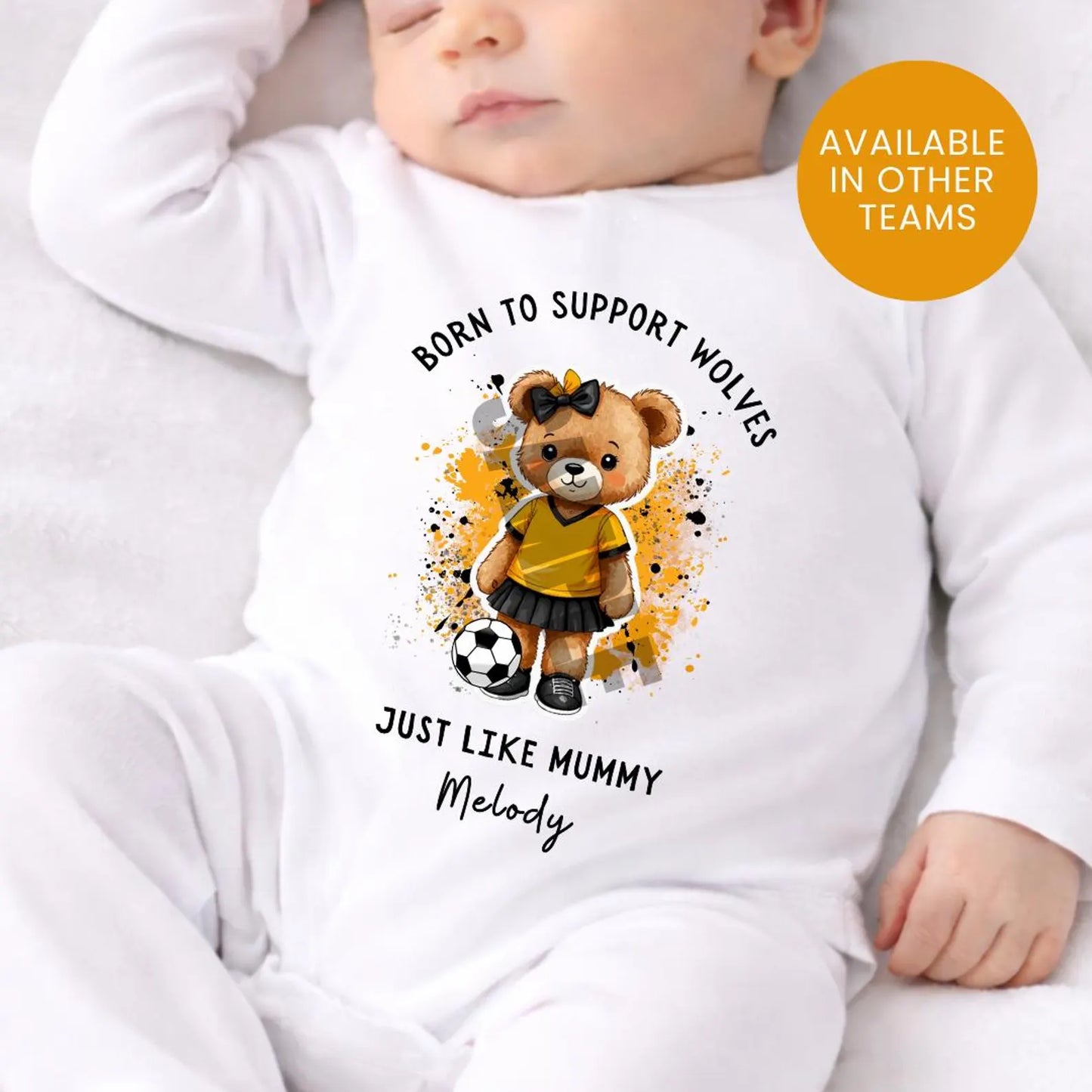 BORN TO SUPPORT WOLVES BABY SET
