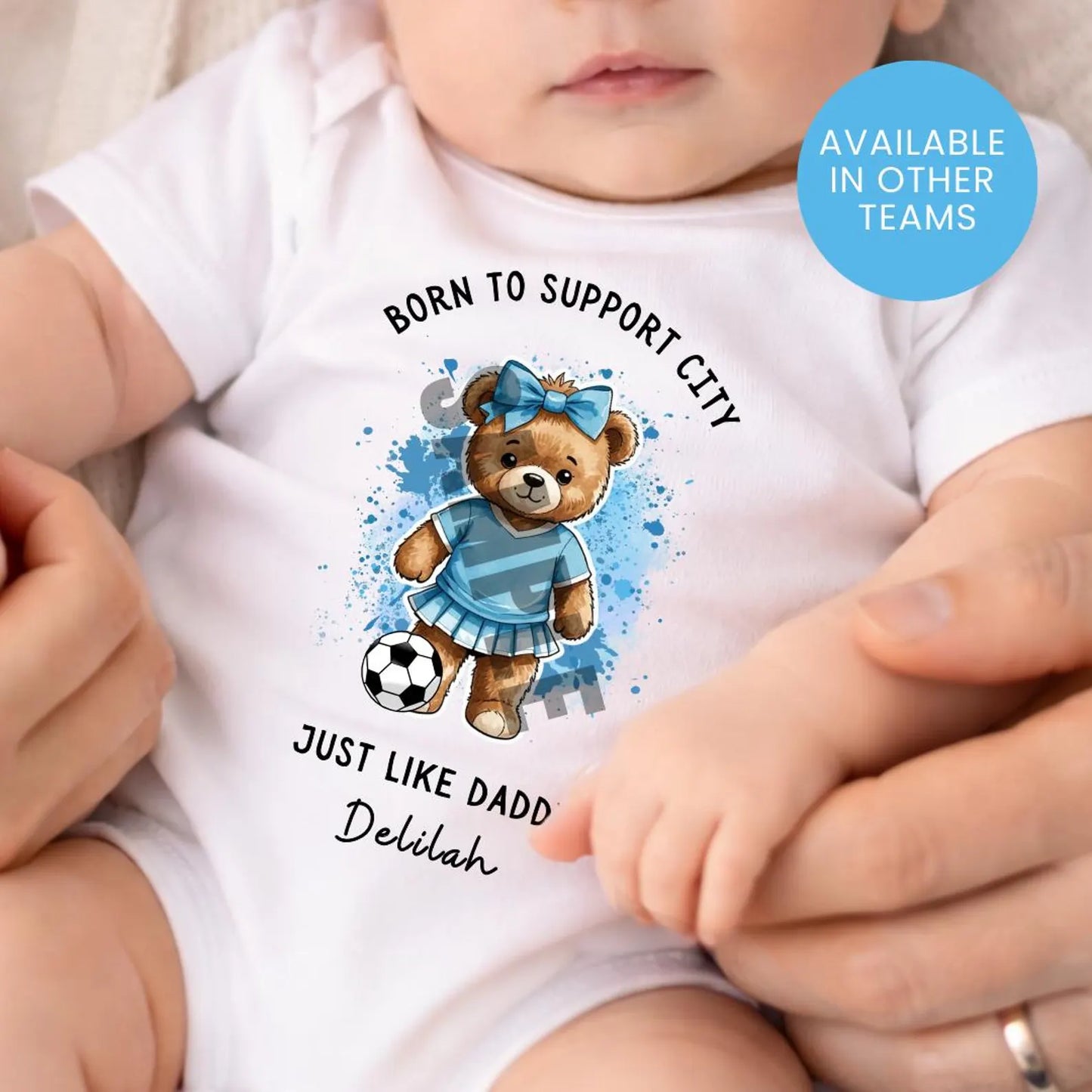 BORN TO SUPPORT MAN CITY BABY SET