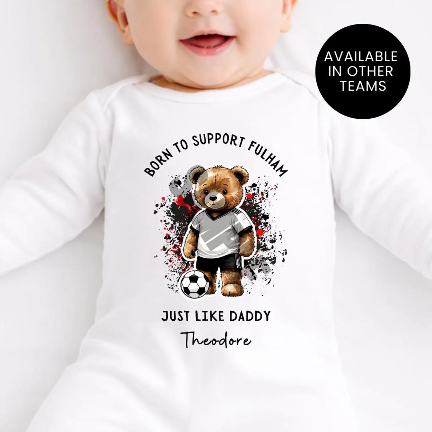 BORN TO SUPPORT FULHAM BABY SET
