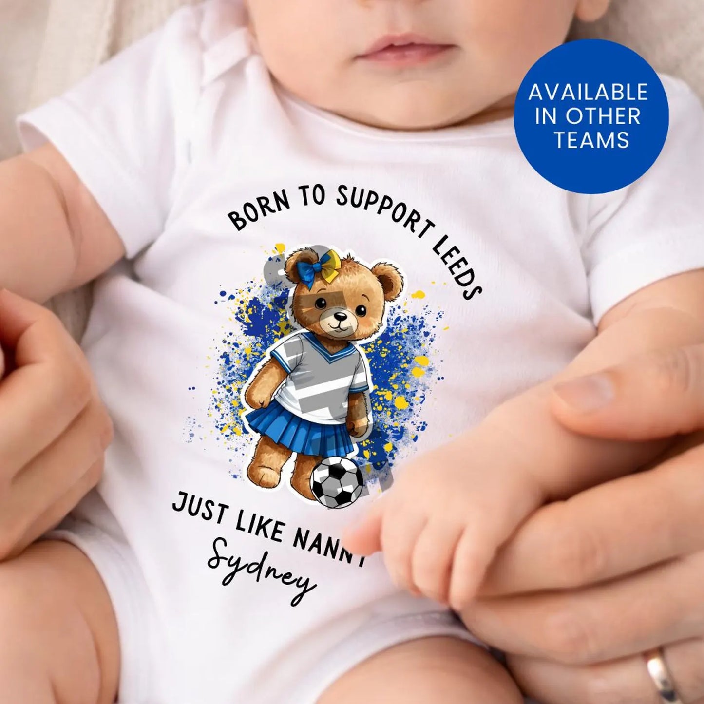 BORN TO SUPPORT LEEDS BABY SET