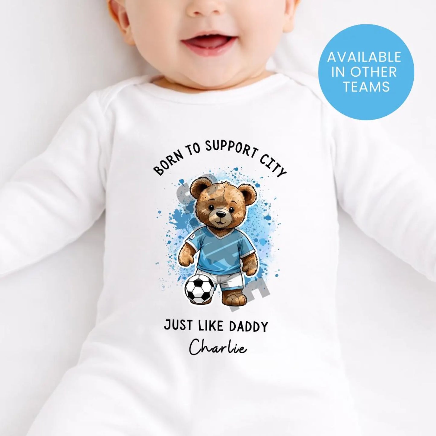 BORN TO SUPPORT MAN CITY BABY SET