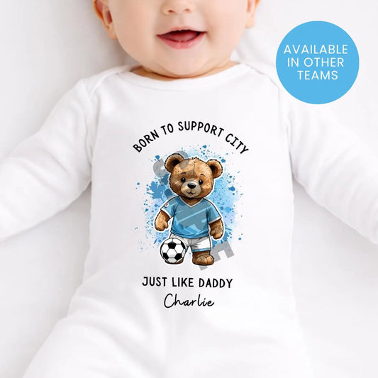 BORN TO SUPPORT MAN CITY BABY SET