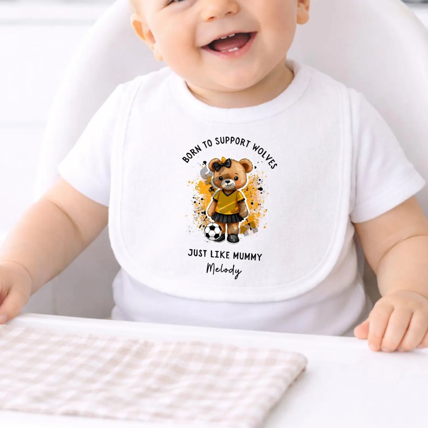 BORN TO SUPPORT WOLVES BABY SET