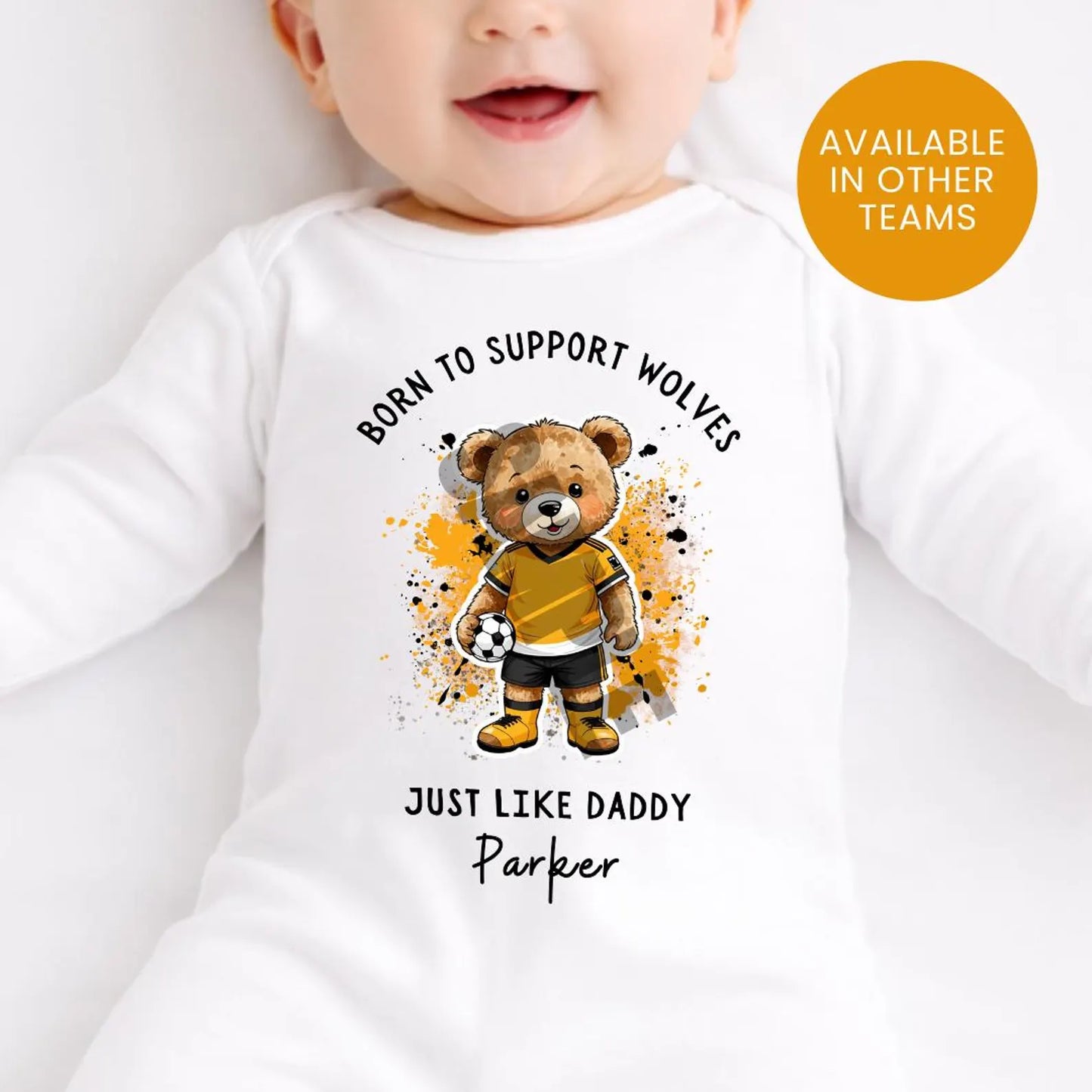 BORN TO SUPPORT WOLVES BABY SET