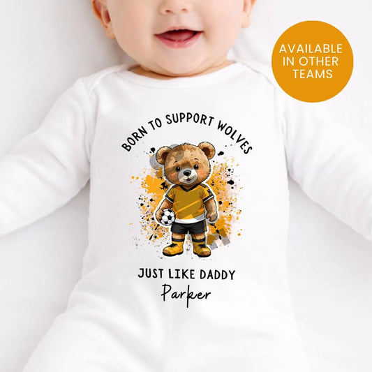 BORN TO SUPPORT WOLVES BABY SET