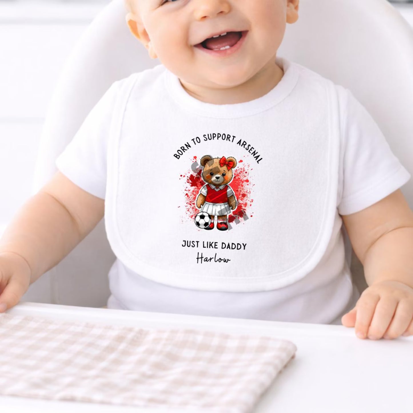 BORN TO SUPPORT ARSENAL BABY SET