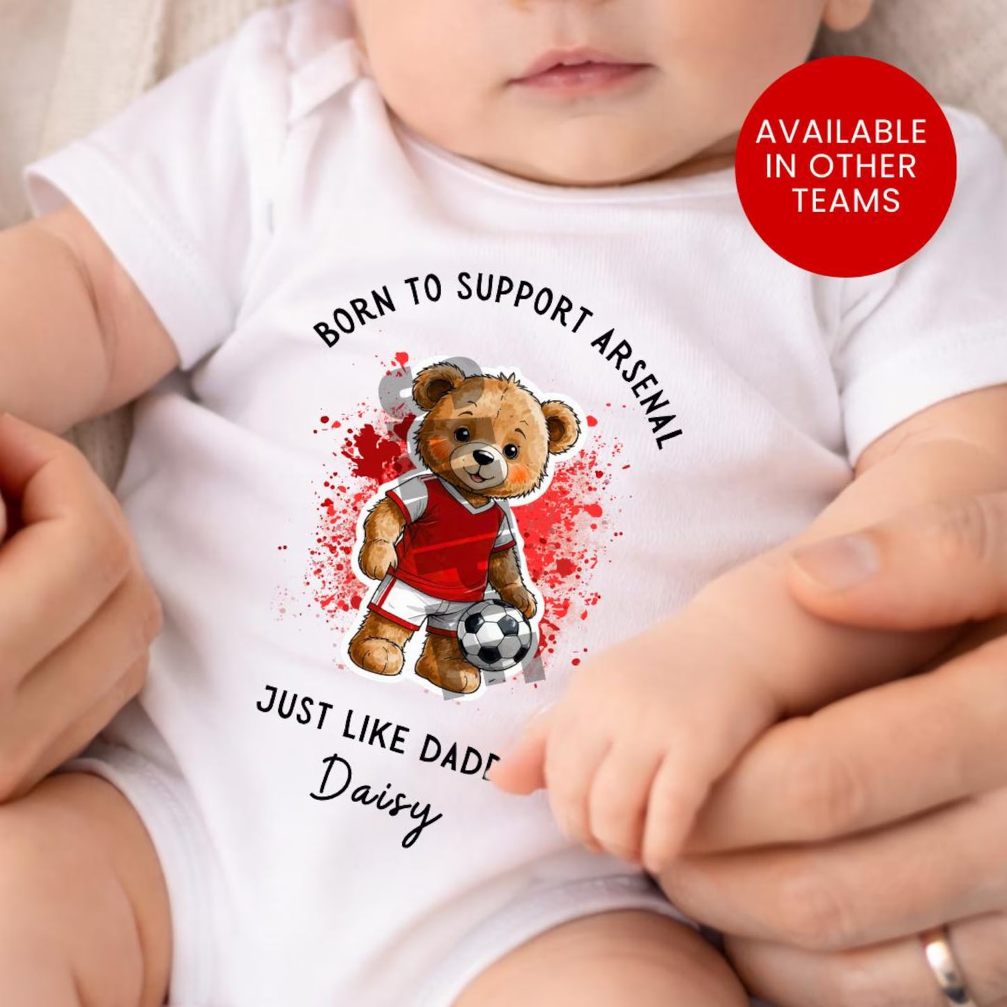 BORN TO SUPPORT ARSENAL BABY SET