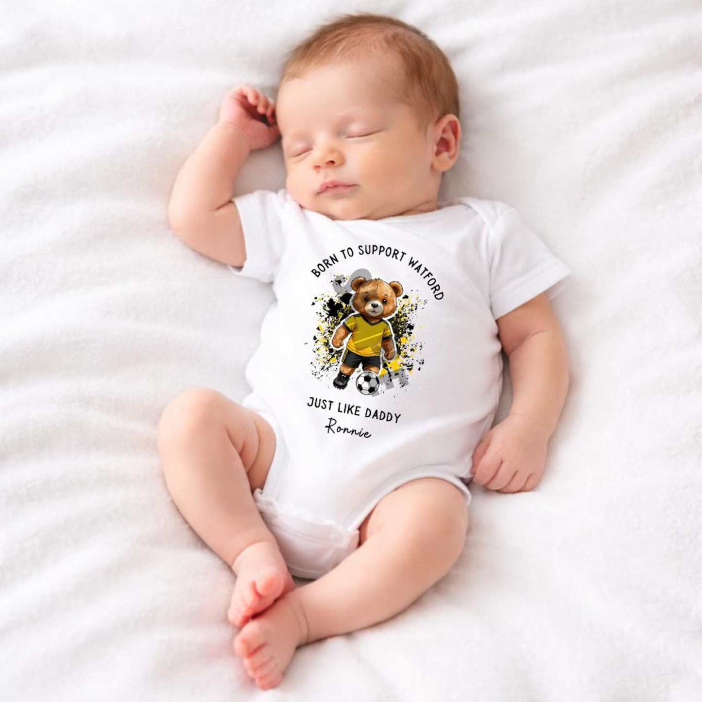 BORN TO SUPPORT WATFORD BABY SET