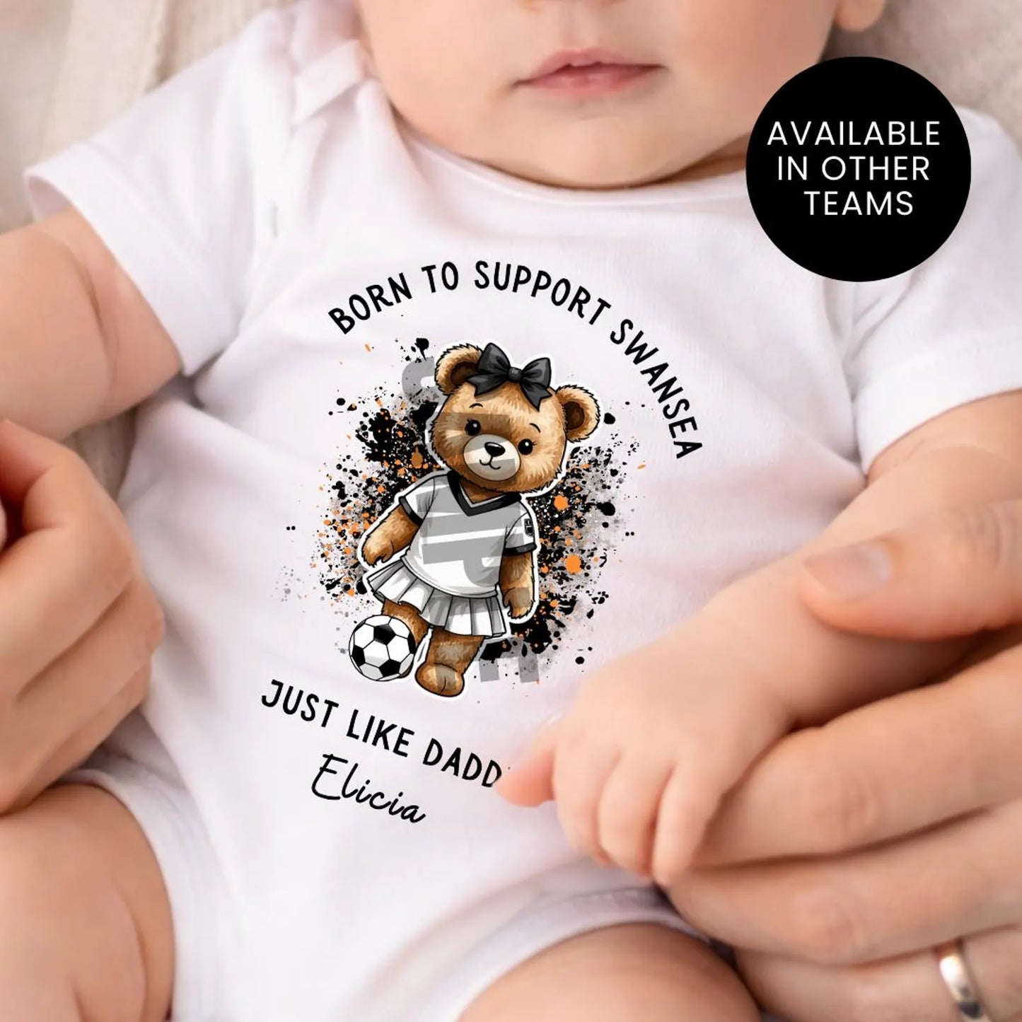 BORN TO SUPPORT SWANSEA BABY SET