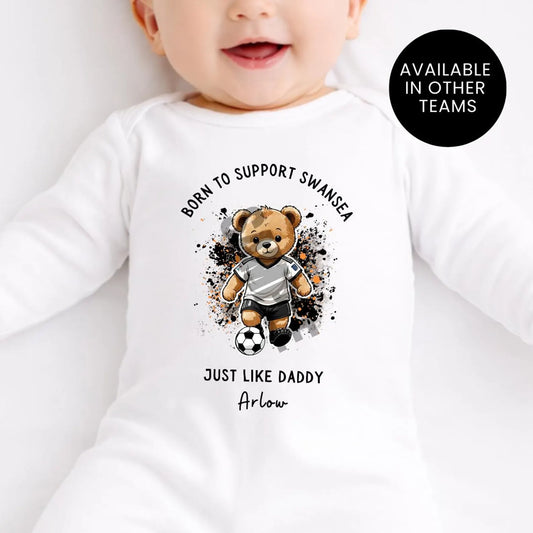 BORN TO SUPPORT SWANSEA BABY SET