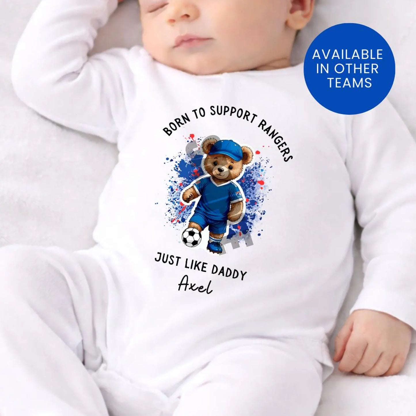 BORN TO SUPPORT RANGERS BABY SET
