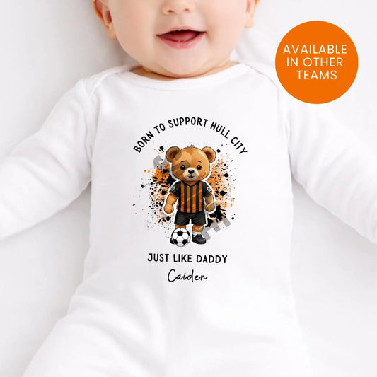 BORN TO SUPPORT HULL CITY BABY SET
