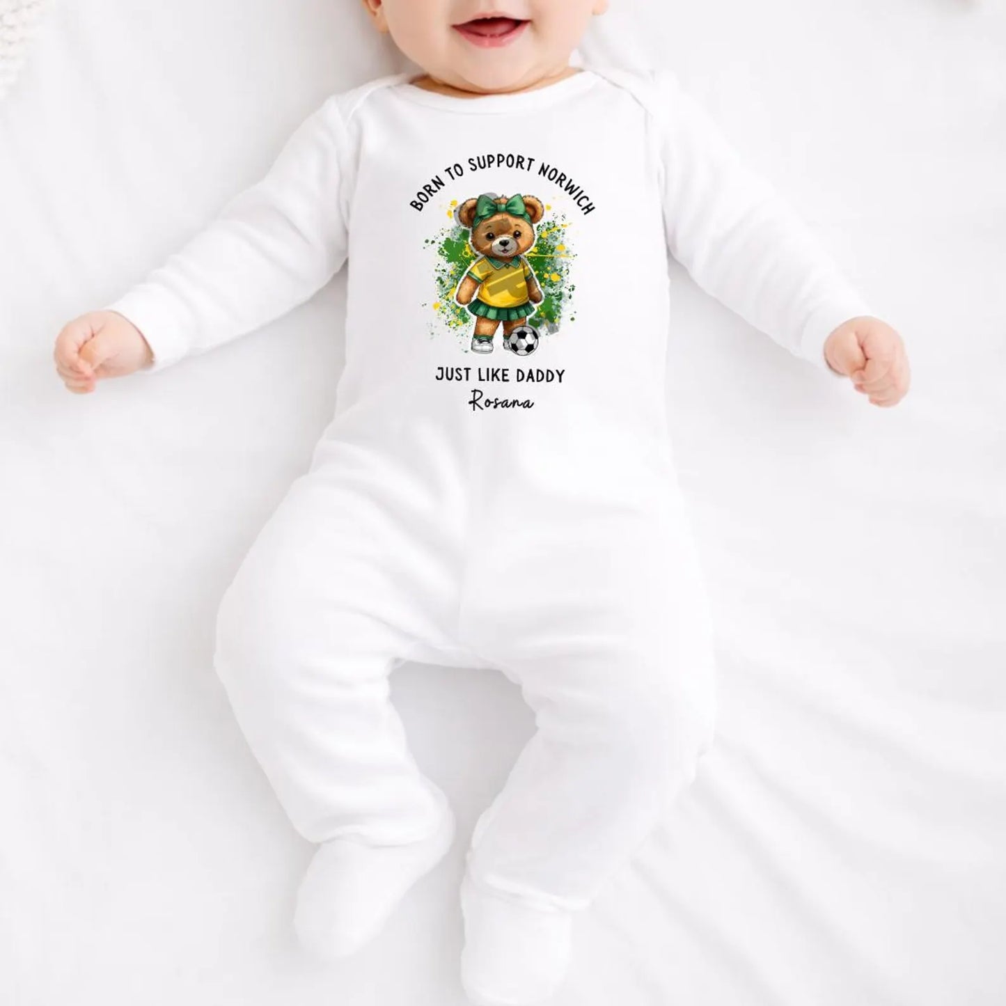 BORN TO SUPPORT NORWICH BABY SET