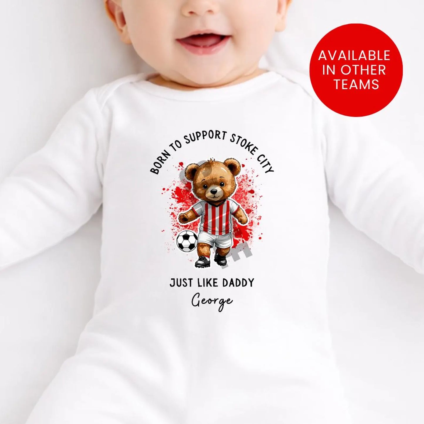 BORN TO SUPPORT STOKE CITY BABY SET