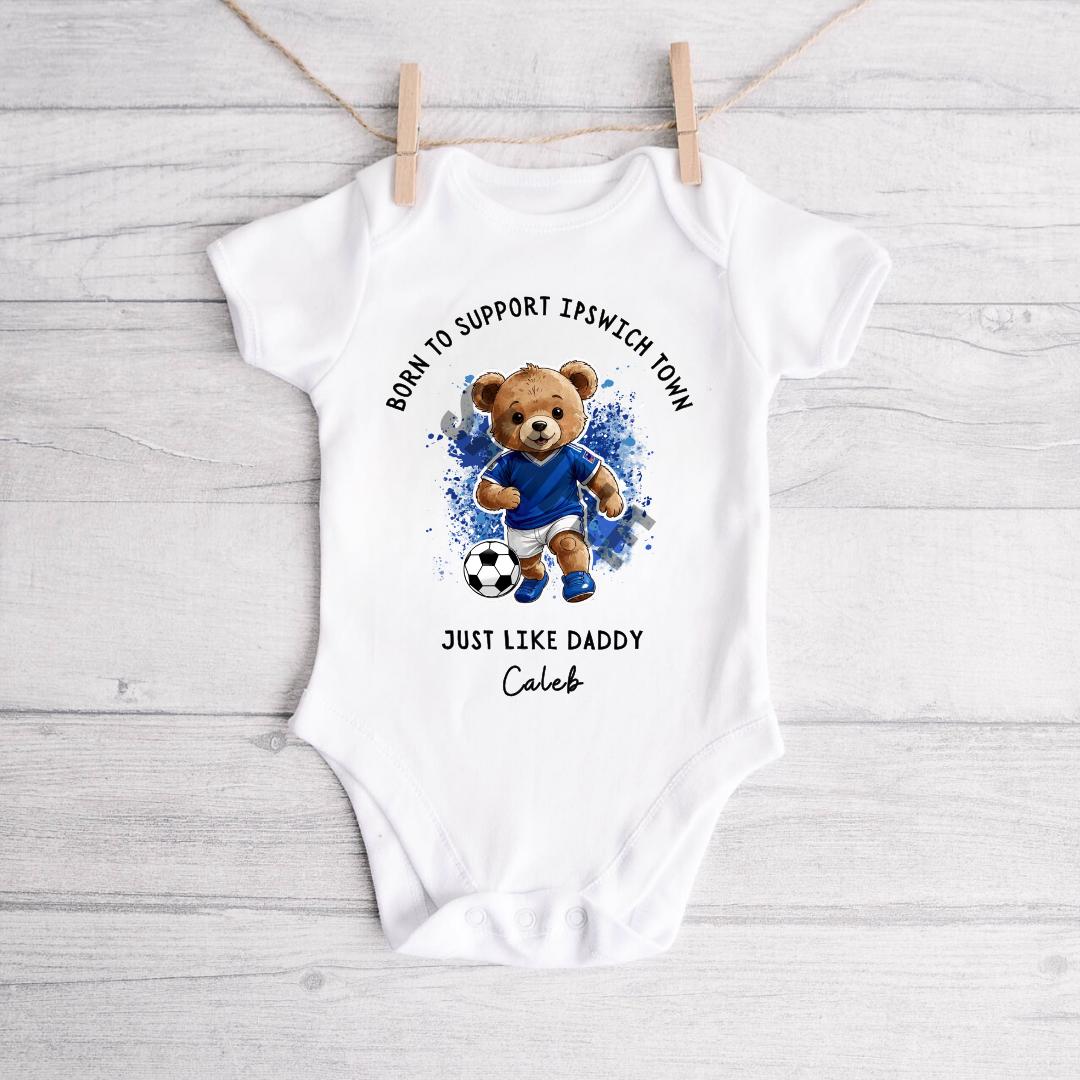 BORN TO SUPPORT IPSWICH TOWN BABY VEST