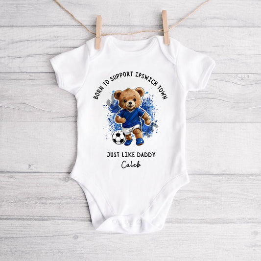 BORN TO SUPPORT IPSWICH TOWN BABY VEST