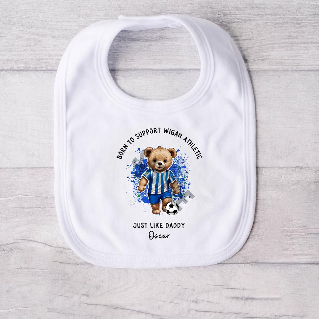 BORN TO SUPPORT WIGAN ATHLETIC BABY VEST