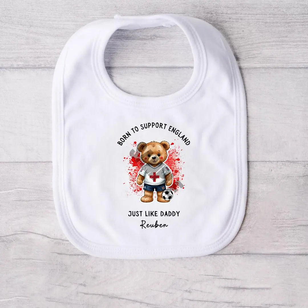 BORN TO SUPPORT ENGLAND BABY VEST