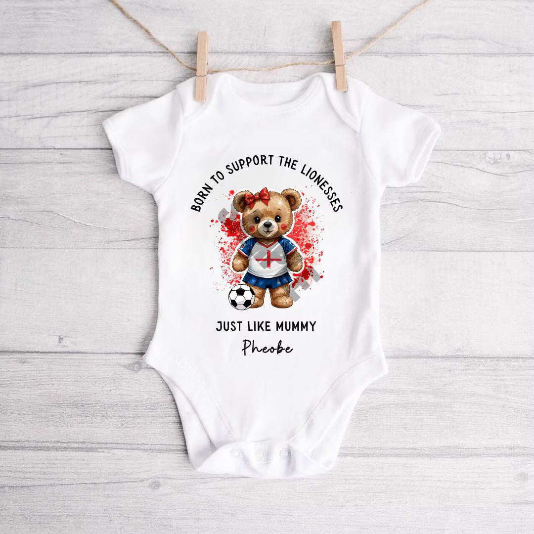 BORN TO SUPPORT THE LIONESSES BABY VEST