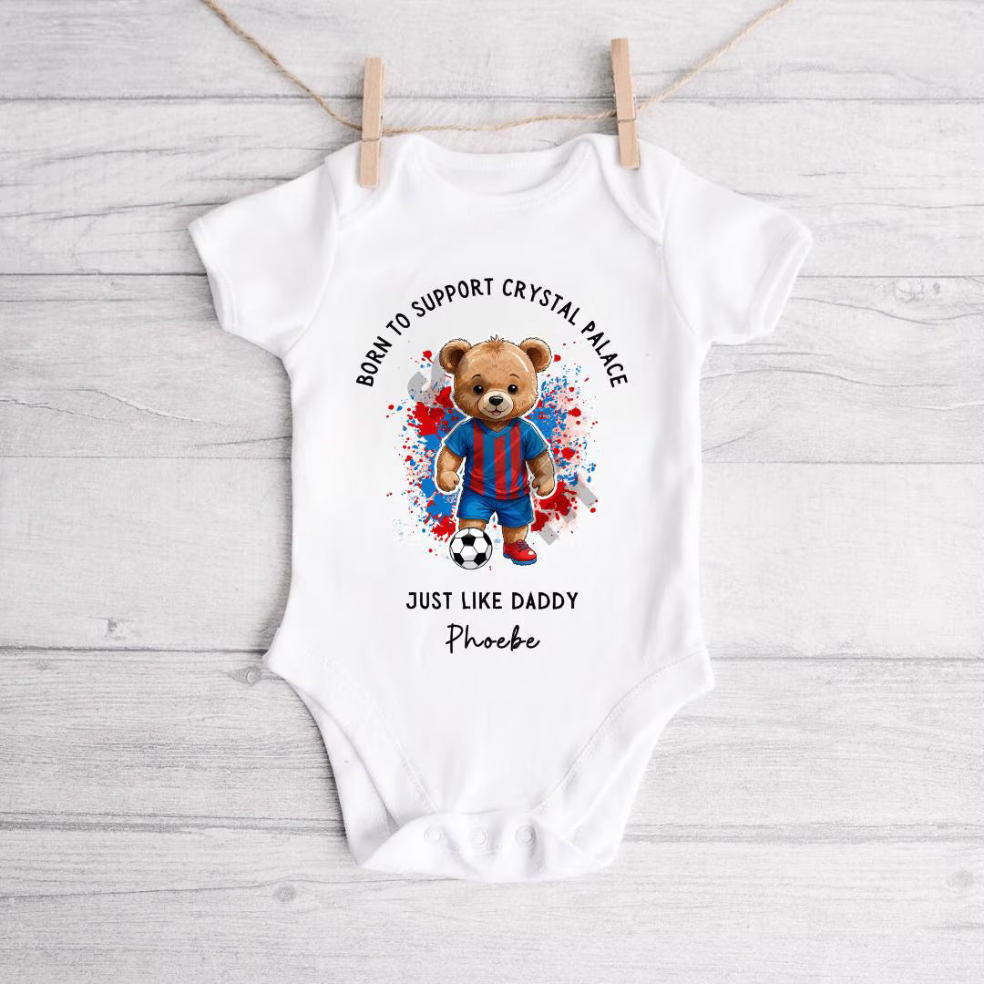 BORN TO SUPPORT CRYSTAL PALACE BABY VEST