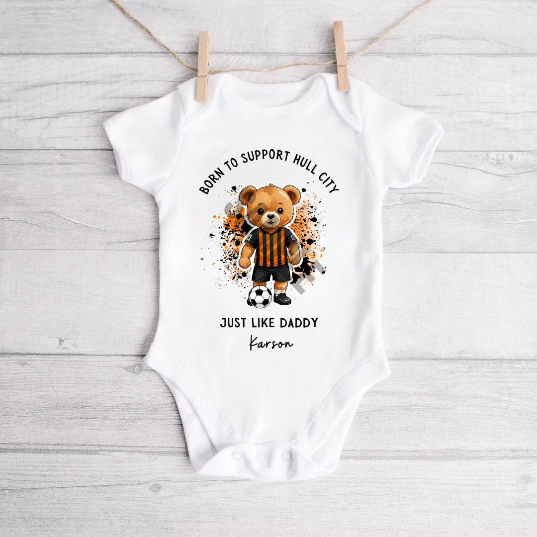 BORN TO SUPPORT HULL CITY BABY VEST