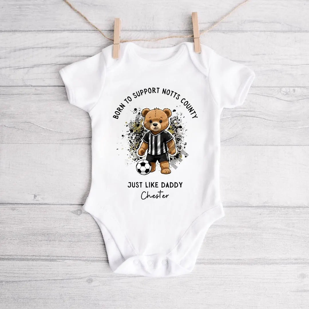 BORN TO SUPPORT NOTTS COUNTY BABY VEST