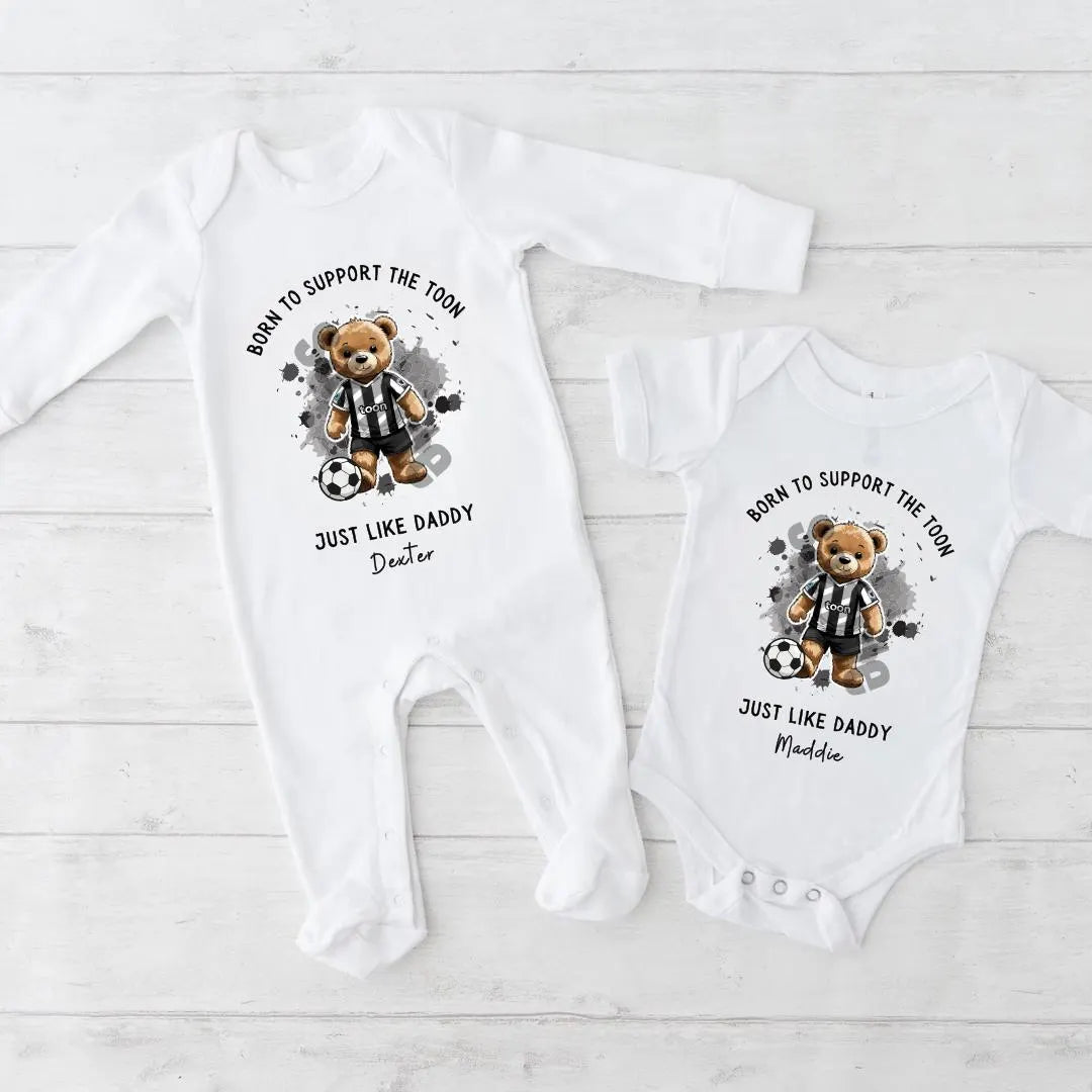 BORN TO SUPPORT NUFC BABY VEST
