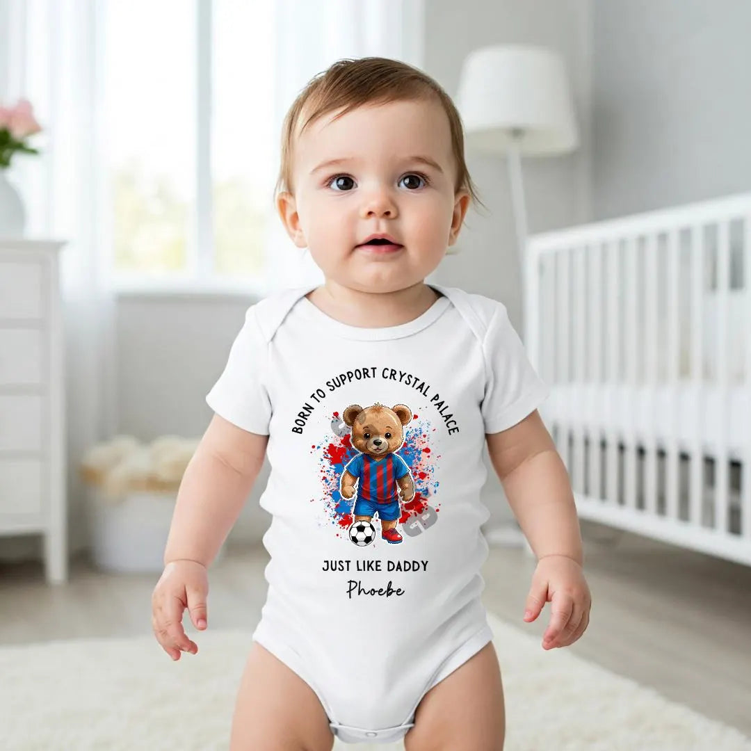 BORN TO SUPPORT CRYSTAL PALACE BABY VEST