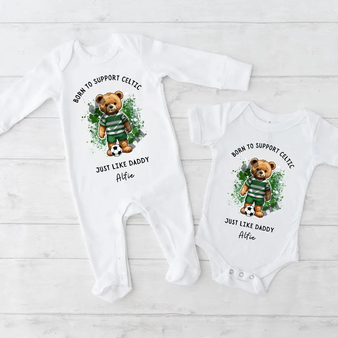 BORN TO SUPPORT CELTIC BABY SET