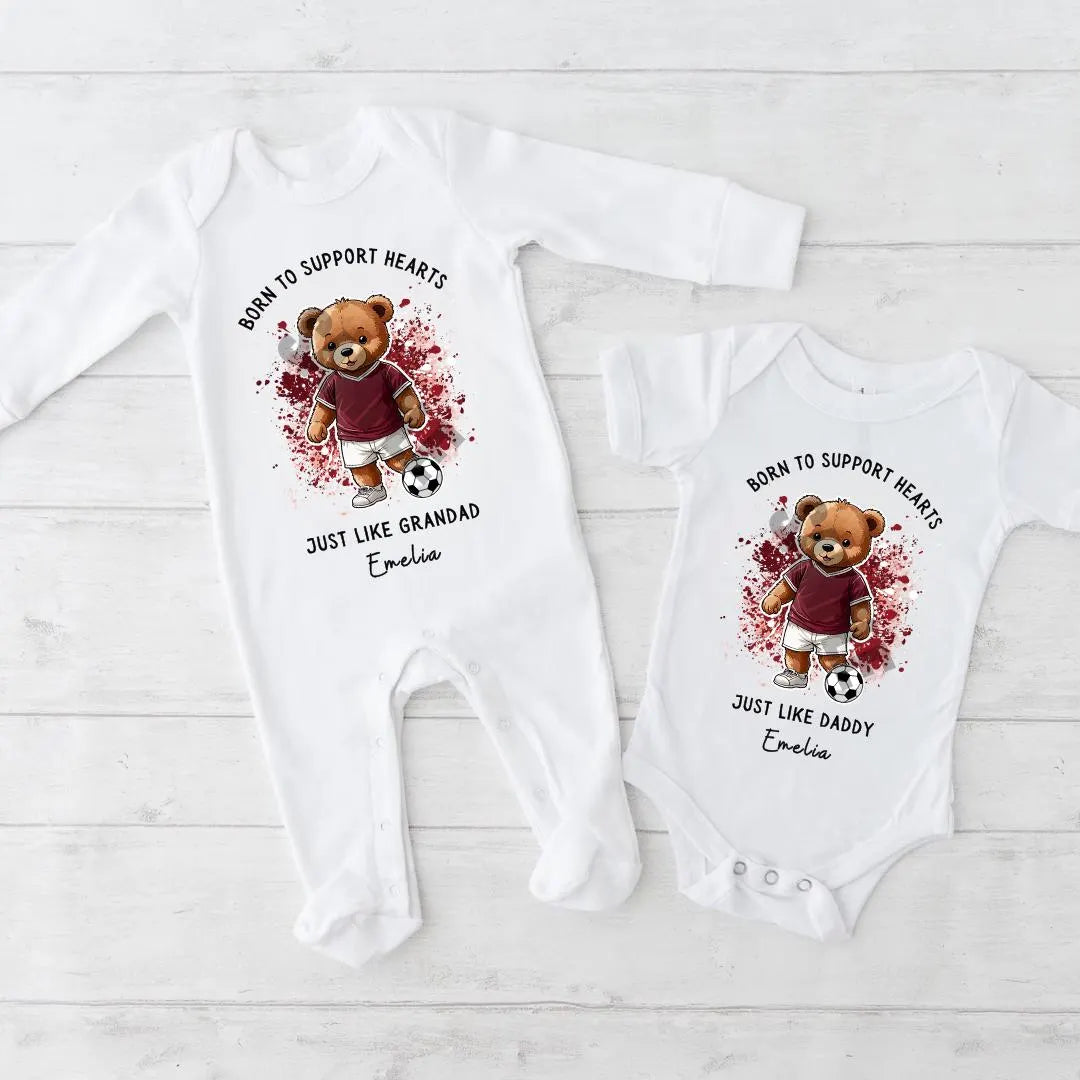 BORN TO SUPPORT HEARTS BABY SET