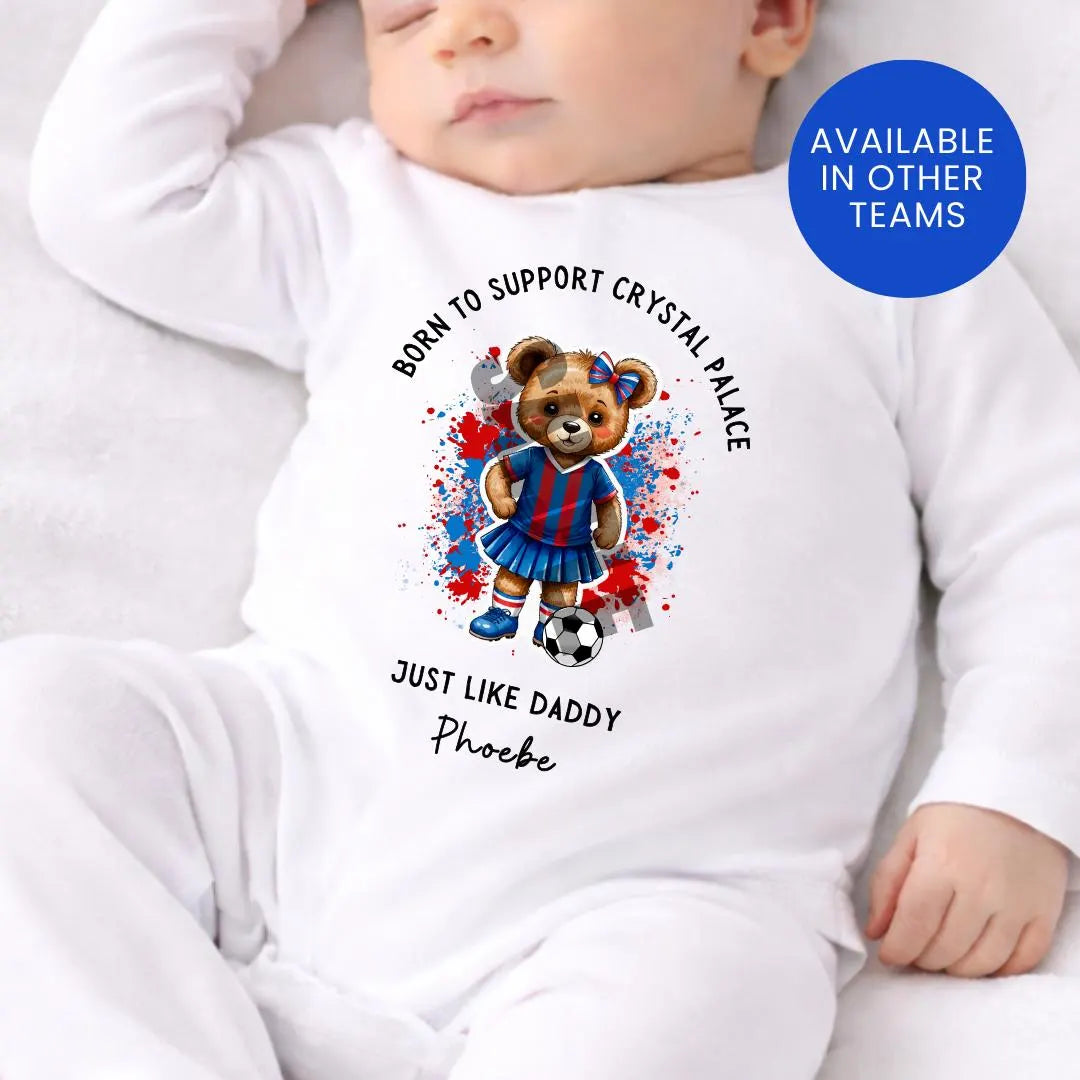 BORN TO SUPPORT CRYSTAL PALACE BABY VEST
