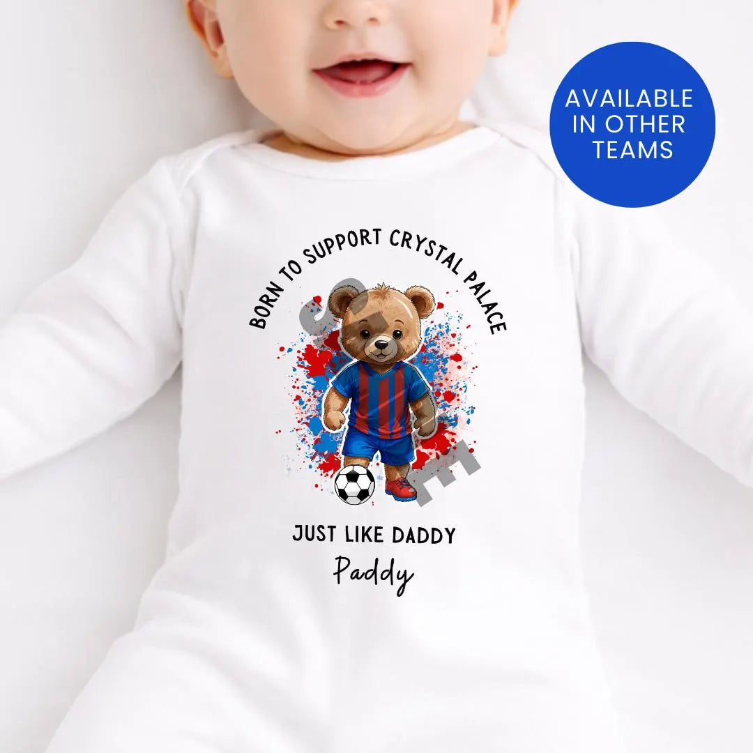 BORN TO SUPPORT CRYSTAL PALACE BABY VEST