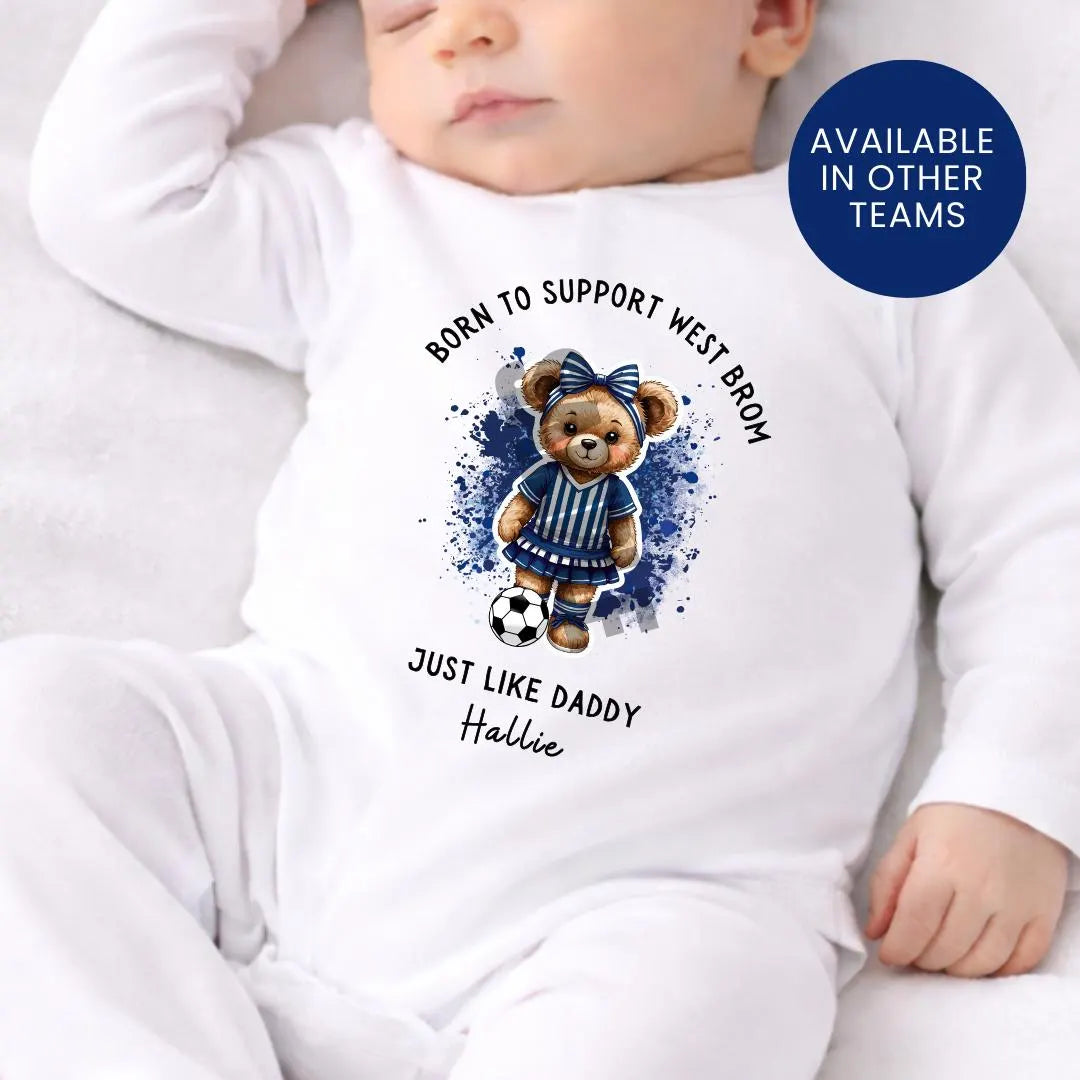 BORN TO SUPPORT WEST BROM BABY VEST