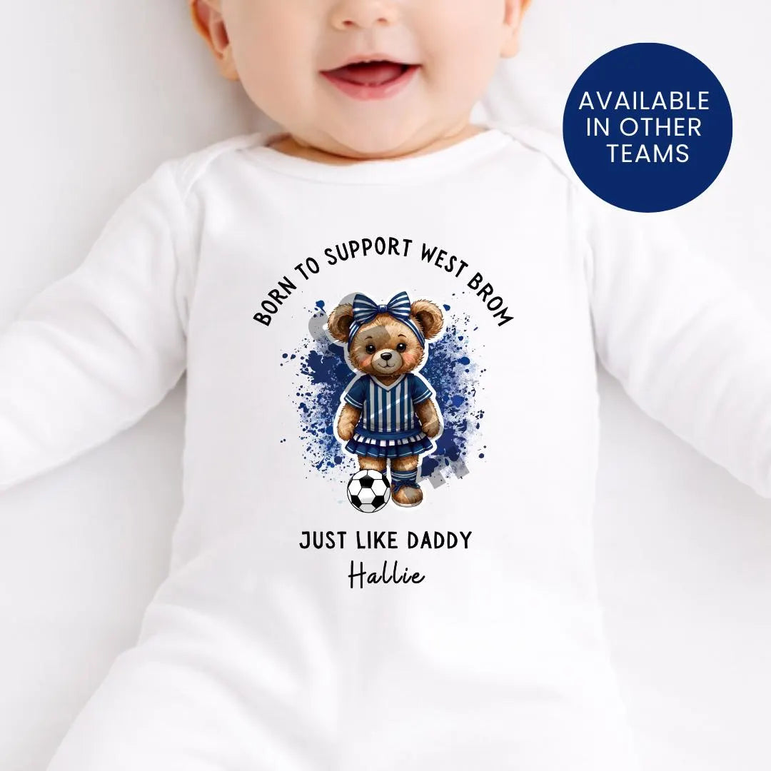 BORN TO SUPPORT WEST BROM BABY VEST